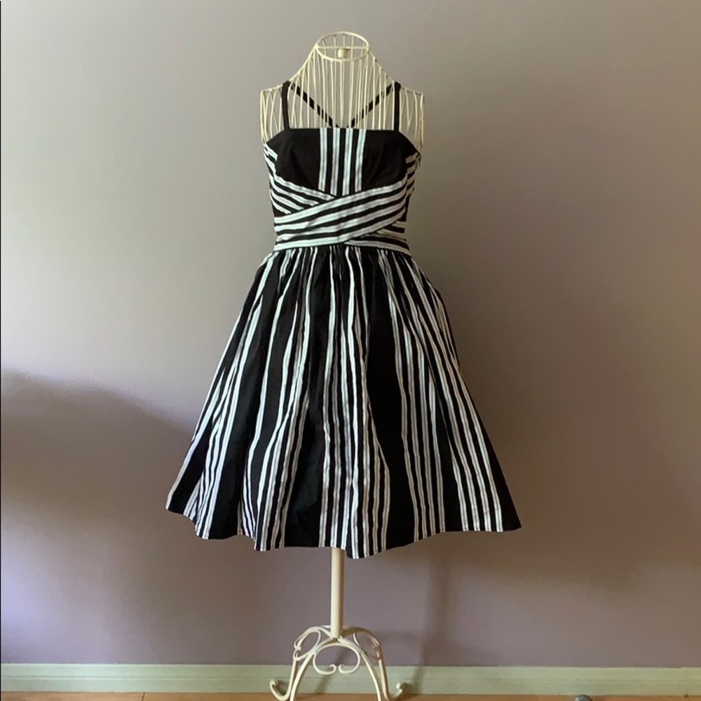 ❗️LAST CHANCE - CLOSING Iconic Regatta dress BW striped cotton - Picture 4 of 8